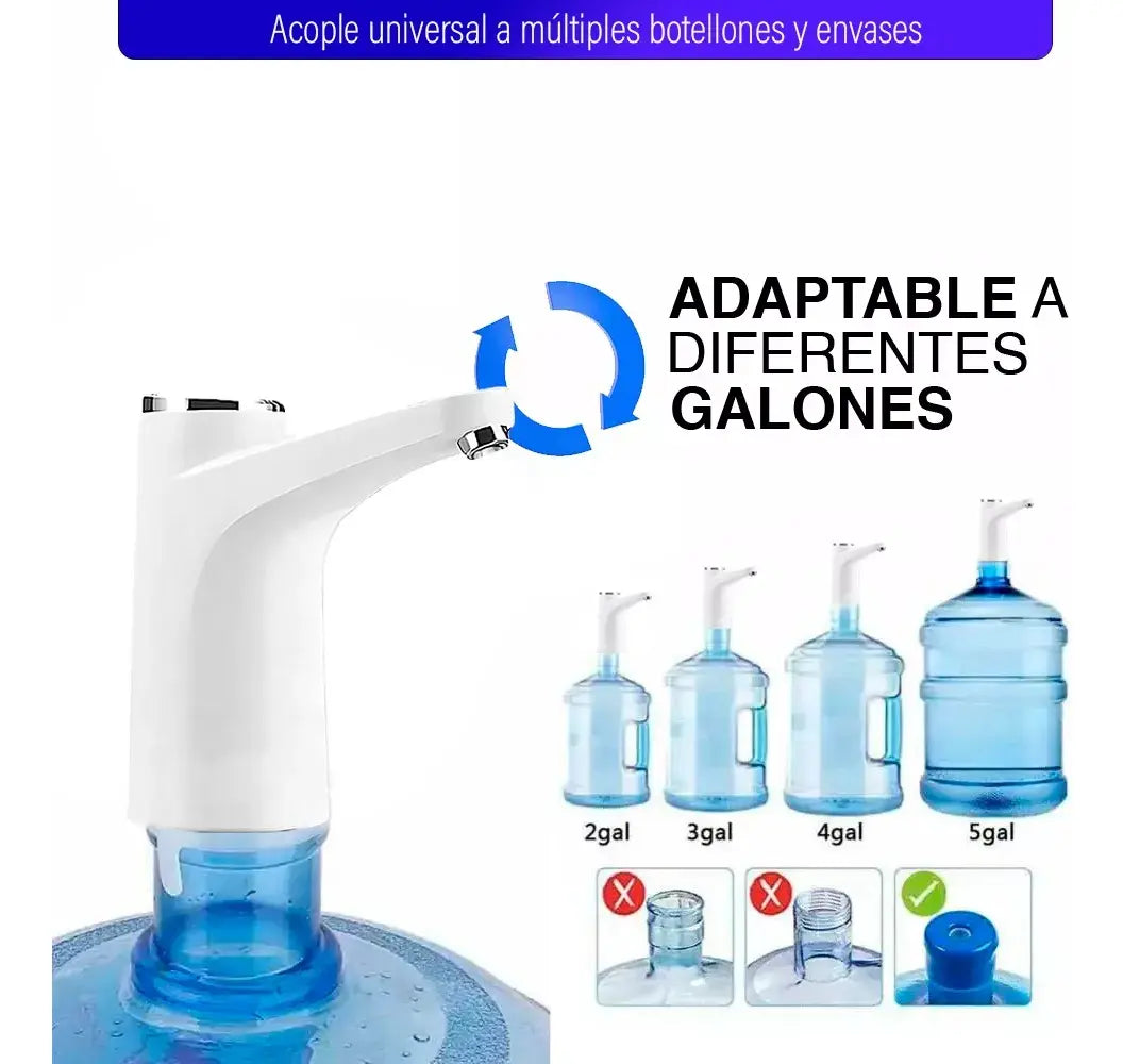 DISPENSADOR DE AGUA AUTOMÁTICO BOMBA PRO RECARGABLE USB