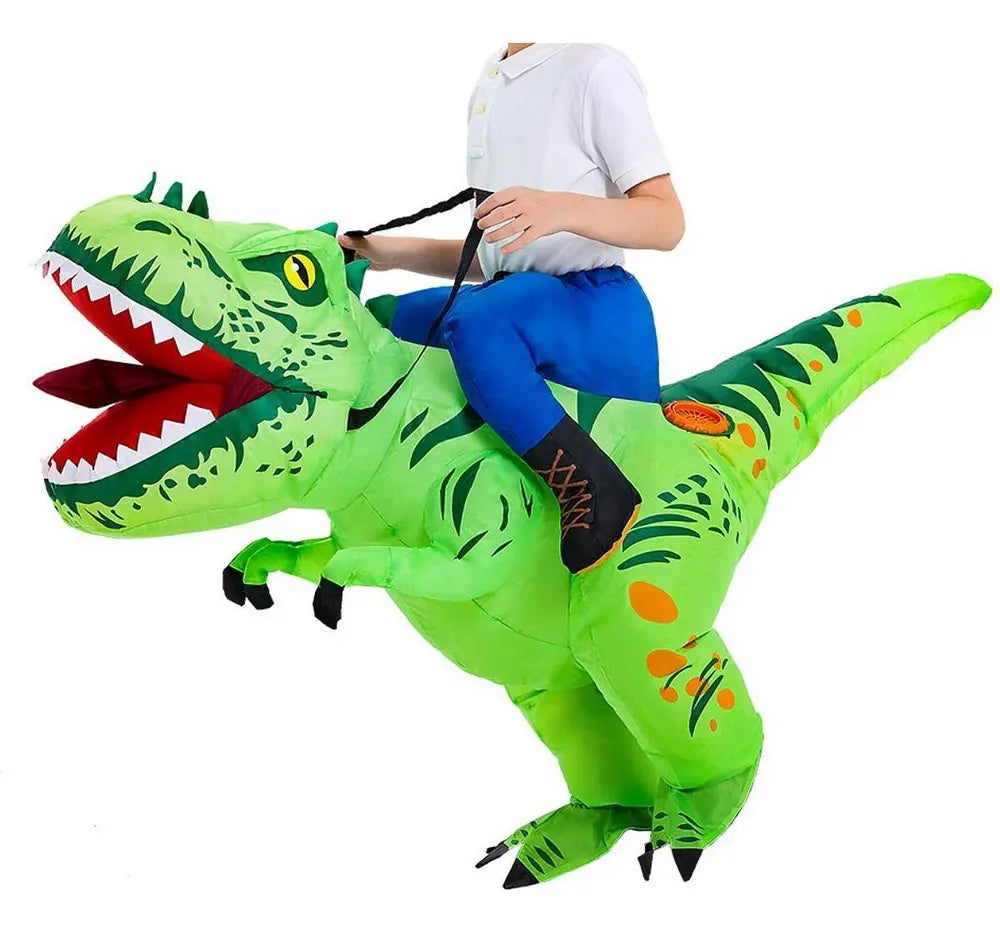 DISFRAZ INFLABLE DE DINOSAURIO MONTADO PARA NIÑO