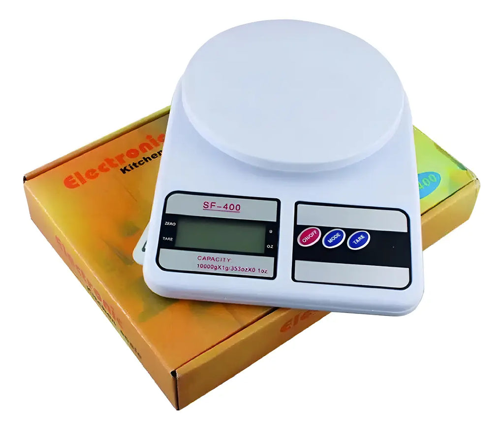 BALANZA GRAMERA DE COCINA DIGITAL GENÉRICA SF-400 BLANCA
