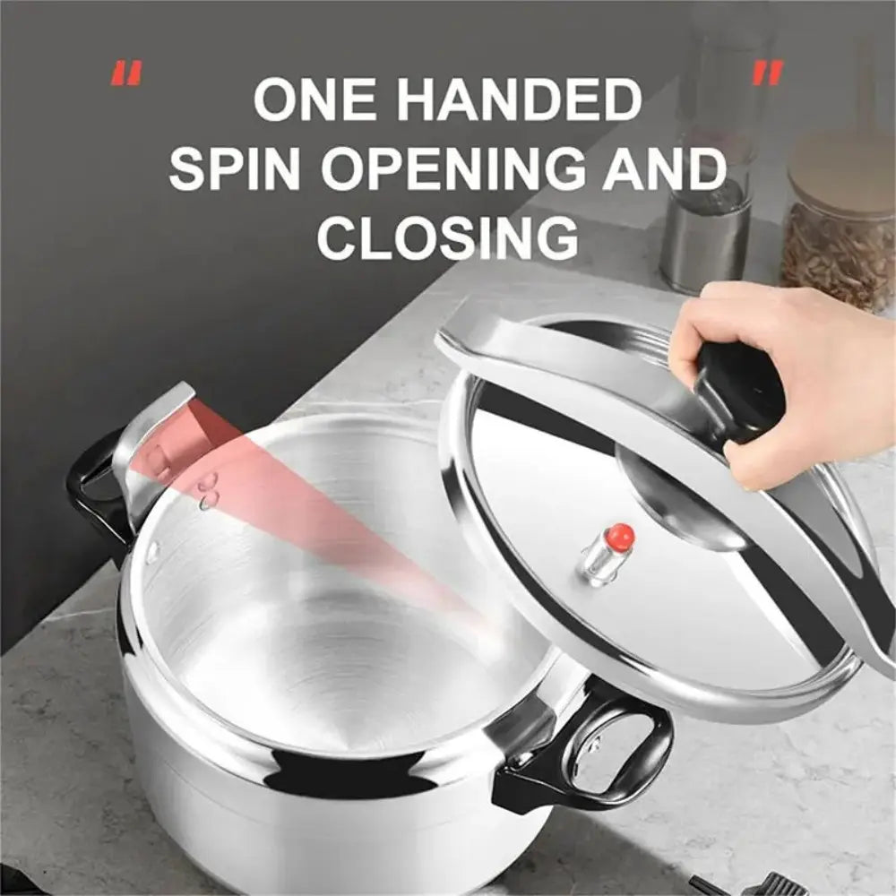 OLLA A PRESIÓN DE ALUMINIO ALTA RESISTENCIA CON SISTEMA DE CIERRE SEGURO PARA COCINA