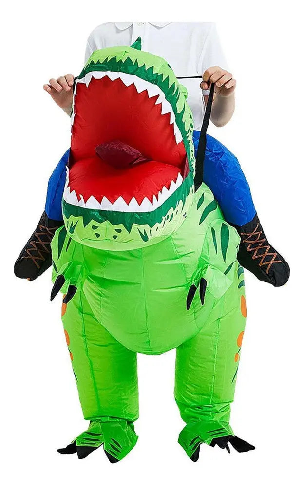 DISFRAZ INFLABLE DE DINOSAURIO MONTADO PARA NIÑO