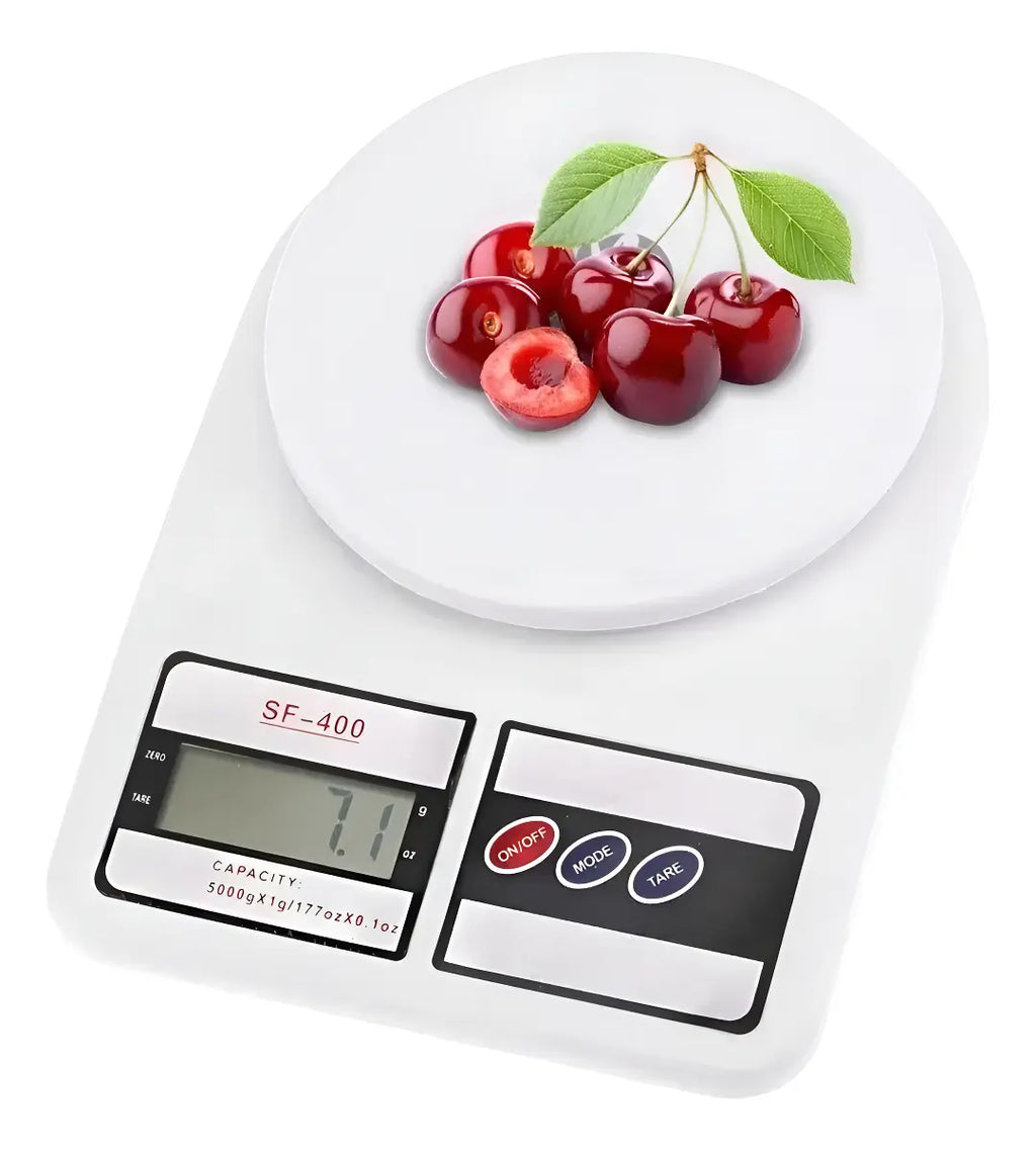 BALANZA GRAMERA DE COCINA DIGITAL GENÉRICA SF-400 BLANCA