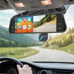ESPEJO RETROVISOR 4K DOBLE CÁMARA CARPLAY ANDROID AUTO