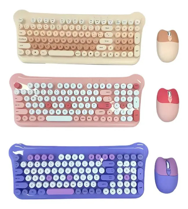 COMBO TECLADO DISEÑO GATO + MOUSE INALÁMBRICO AS-212