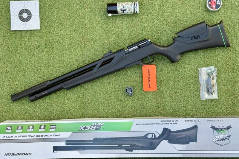 RIFLE PCP SNOWPEAK T-REX SNIPER MULTI-TIRO X10 EN POLÍMERO CAL 5.5/6.35 DE 1000 FPS