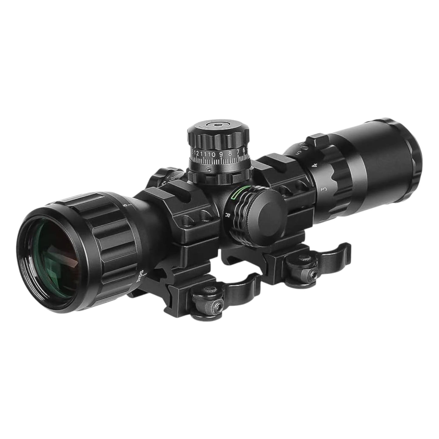 Mira telescópica SPINA 3-9X32 retícula iluminada anillos qd para riel 22