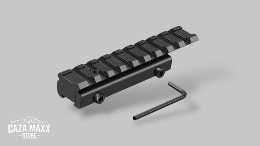 ADAPTADOR DE RIEL COLA DE MILANO 11 MM A PICATINNY TEJEDOR 20 MM