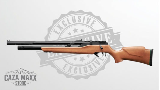 RIFLE PCP SNOWPEAK T-REX SNIPER MULTI-TIRO X10 EN MADERA CAL 6.35 DE 900 FPS