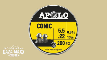 DIABOLOS APOLO CONIC CAL 5.5 DE 200 PCS (13GR)