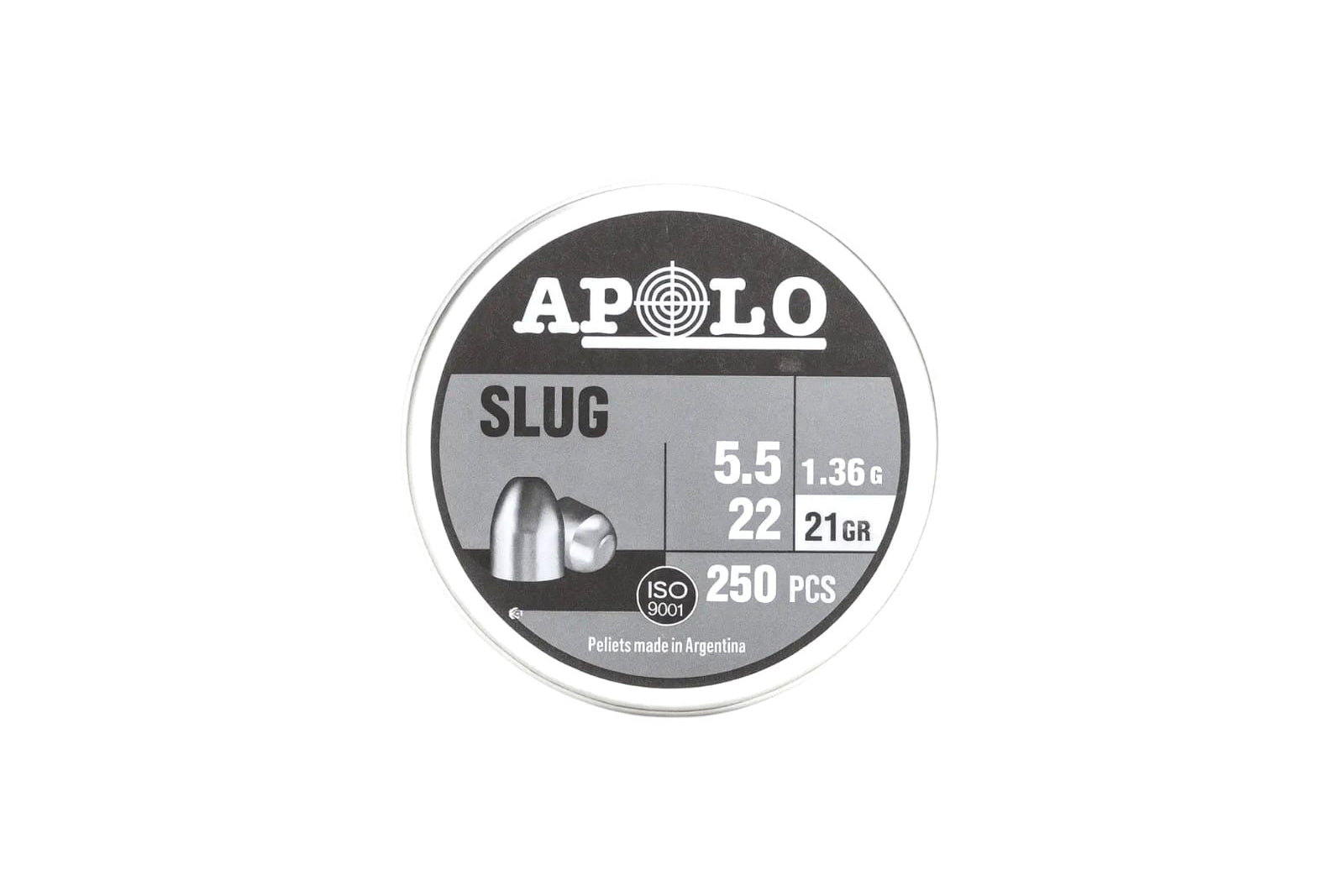 DIABOLOS APOLO SLUG CALIBRE 5.5 DE 250 UNIDADES