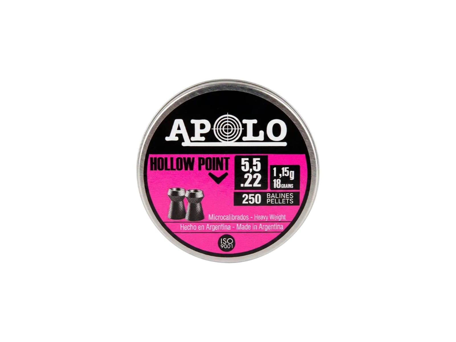 DIABOLOS APOLO HOLLOW POINT CALIBRE 5.5 DE 250 UNIDADES