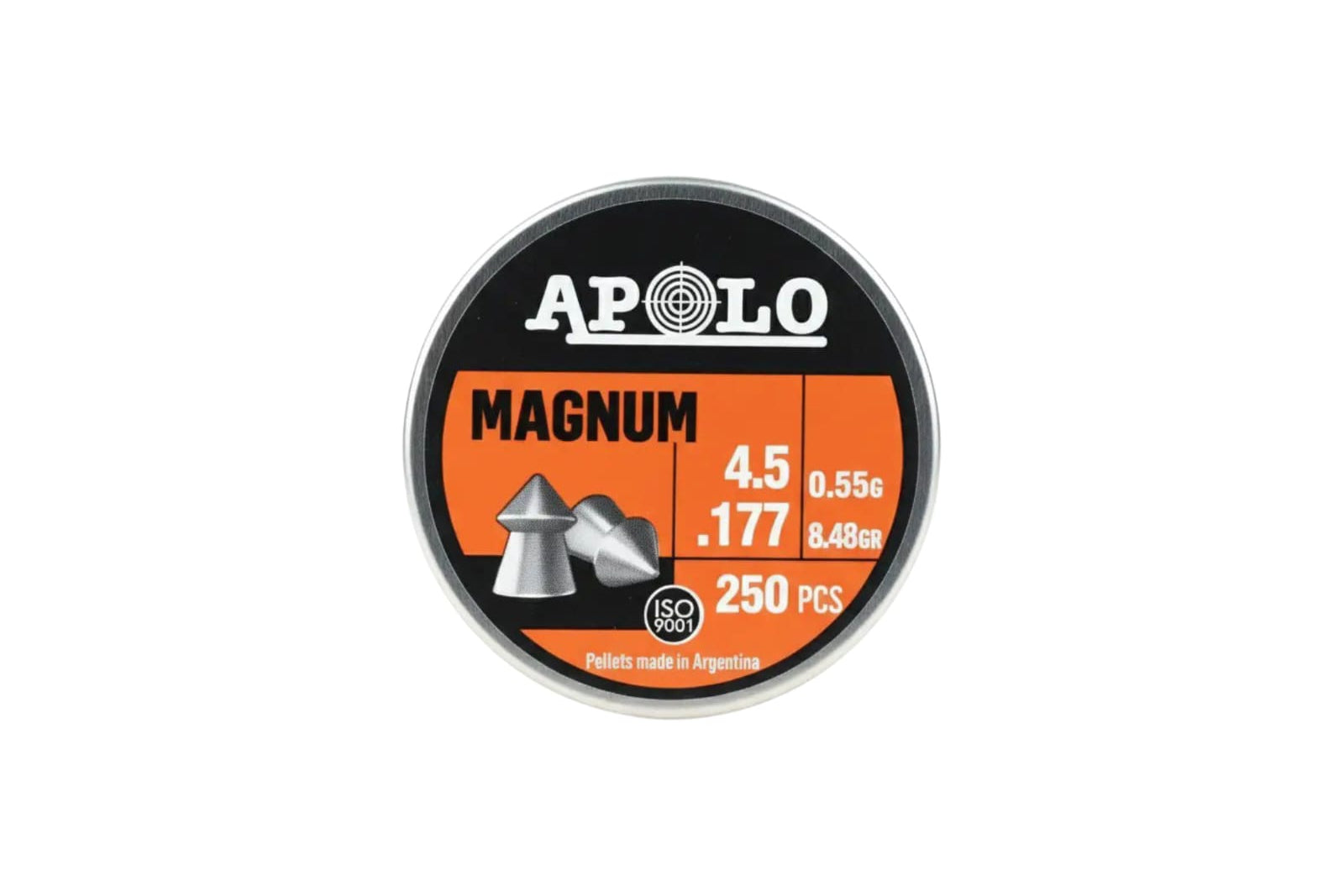 DIABOLOS APOLO MAGNUM CALIBRE 4.5 DE 250 UNIDADES