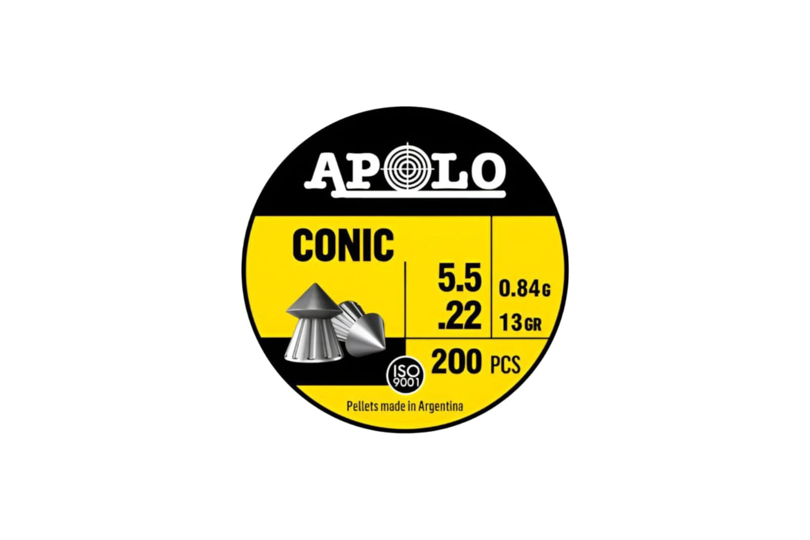 DIABOLOS APOLO CONIC CALIBRE 5.5 DE 200 UNIDADES