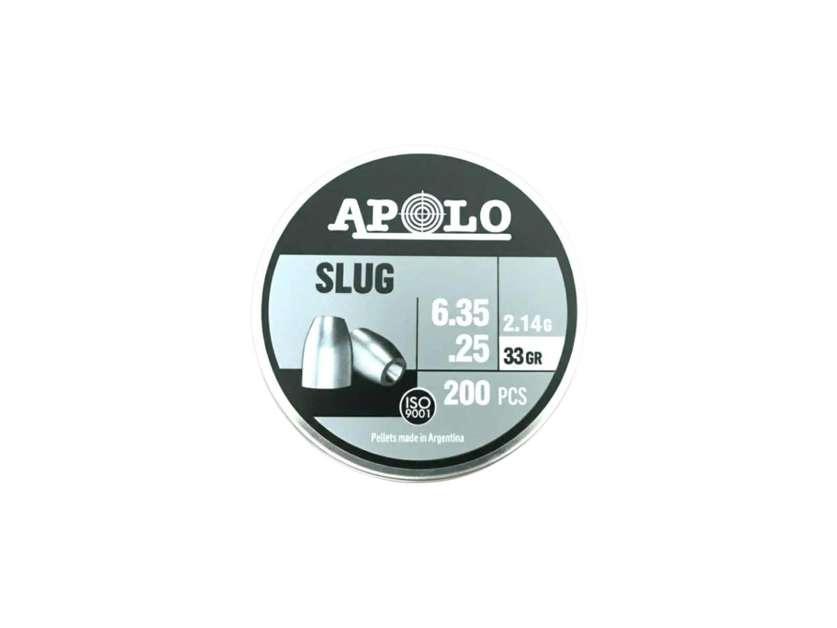 DIABOLOS APOLO SLUG CALIBRE 6.35 DE 200 UNIDADES