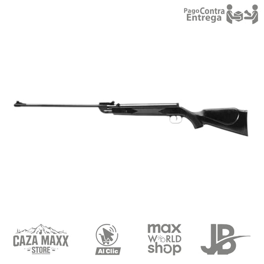 Rifle de aire comprimido CAMO b2-4 polímero negro resorte cal 5.5 de 500 fps