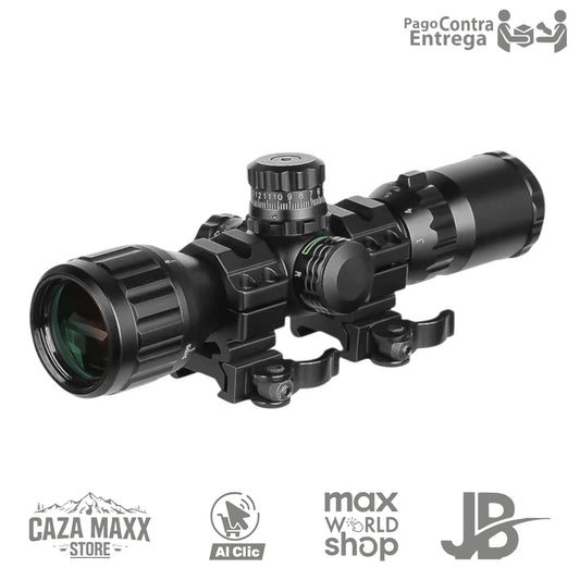 Mira telescópica SPINA 3-9X32 retícula iluminada anillos qd para riel 22