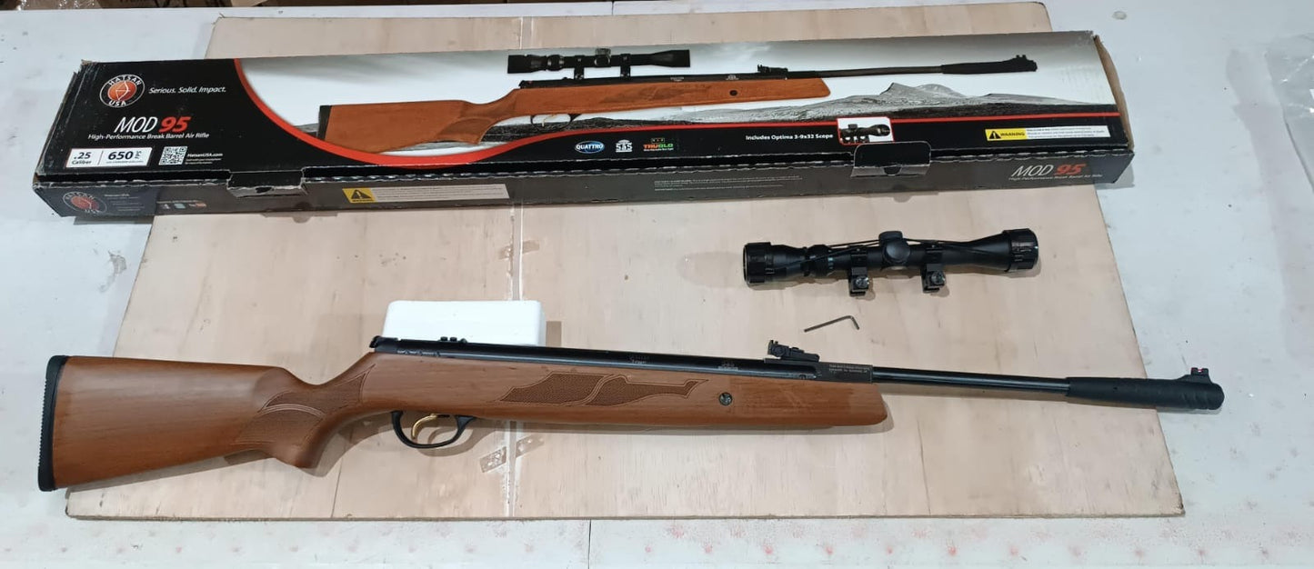 RIFLE DE RESORTE HATSAN MOD95 EN MADERA CAL 5.5/6.35 DE 900 FPS