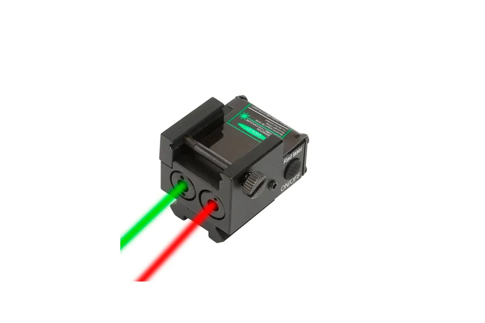 LÁSER DOBLE ROJO Y VERDE PARA RIFLES Y PISTOLAS RIEL 20mm