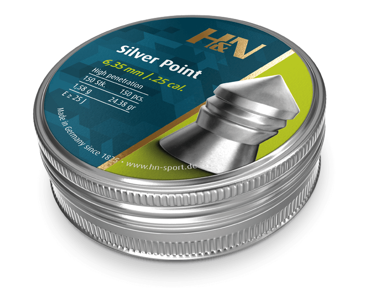 Diabolos H&N Sport Silver Point Blister Cal 6.35/25 de 150 unidades