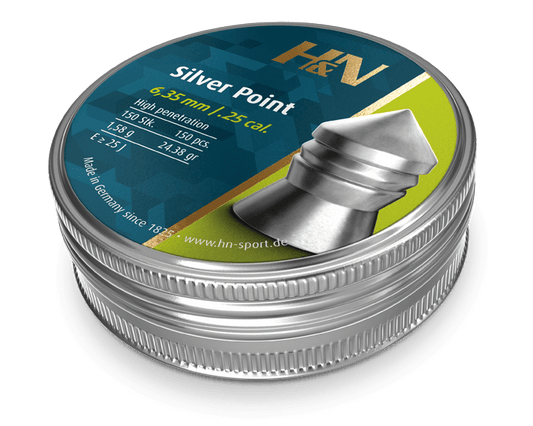 Diabolos H&N Sport Silver Point Blister Cal 6.35/25 de 150 unidades
