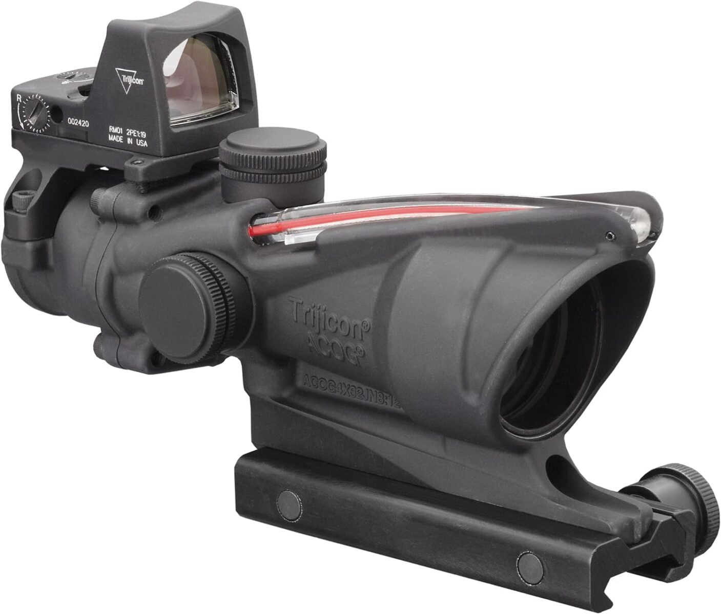Mira TRIJICON red dot fiber optics acog 4×32mm riel 22